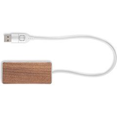 HUB 4 puertos aluminio y nogal | PLUG SIDE 2 | 7 x 8