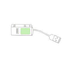 HUB 4 Puertos USB 2.0 Compacto | Cara con un puerto USB | 20 x 13