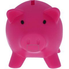 Hucha de cerdito de colores con tapón inferior | Frontal | 12 x 6