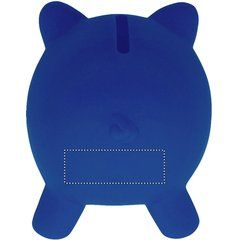 Hucha de cerdito de colores con tapón inferior | Trasero | 30 x 10