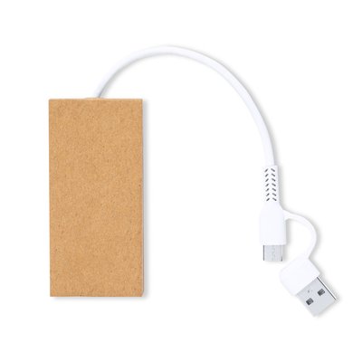 Hub 2 USB 2.0 y Tipo C Cartón RoHS