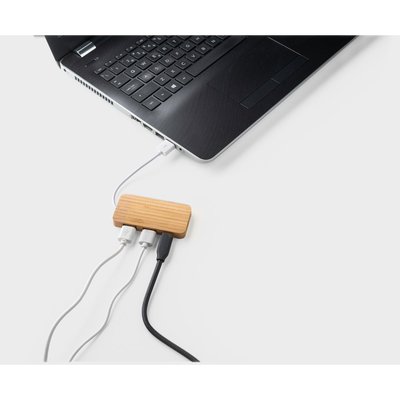 Hub Bamboo 2 USB-A y 1 USB-C