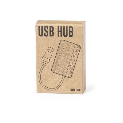 Hub USB 2.0 de Bambú y Mármol