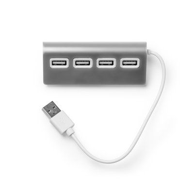 Hub USB 4 en 1 Plata