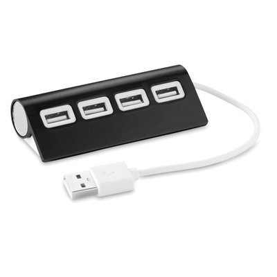 Hub USB 4 Puertos 2.0 Negro