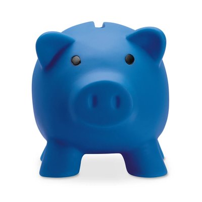 Hucha de cerdito de colores con tapón inferior