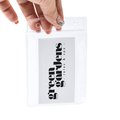 Identificador transparente vertical de PVC