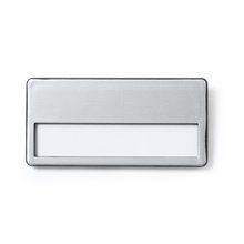 Identificador con frontal de aluminio Plata