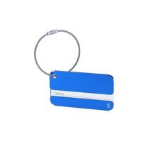 Identificador de maletas de aluminio reciclado Azul