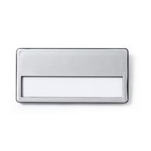 Identificador con frontal de aluminio Plata