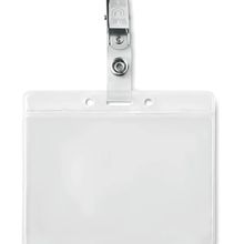 Identificador transparente con clip de sujeción Transparente