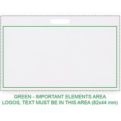 Identificador para lanyard 54 x 86 mm | SIDE 1 PD | 86 x 54