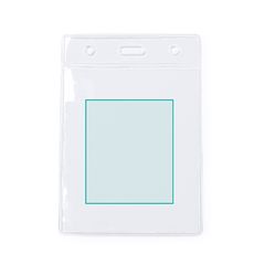 Identificador transparente vertical de PVC | ZONA1 | 55 x 65