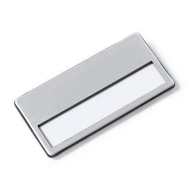 Identificador con frontal de aluminio