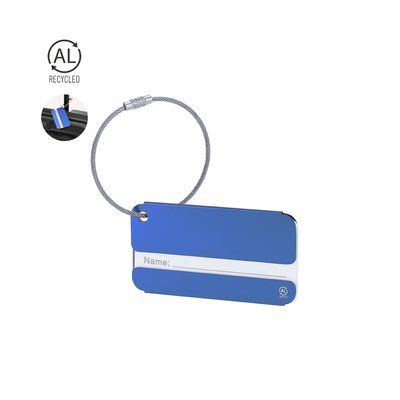 Identificador de maletas de aluminio reciclado