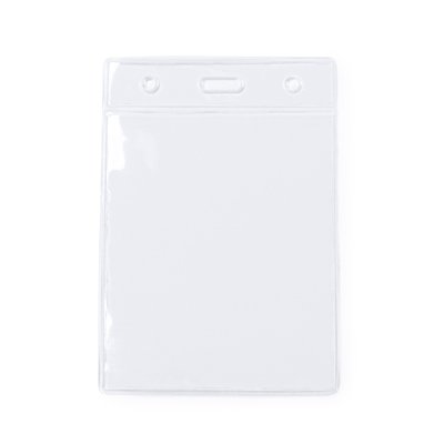 Identificador transparente vertical de PVC