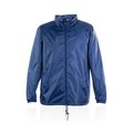 Impermeable Poliéster 210T Capucha Azul M