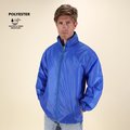 Impermeable de poliéster con capucha y bolsillos laterales