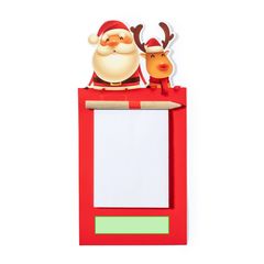 Imán navideño con notas y lápiz | Centrado en la parte inferior | 65 x 15