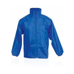 Impermeable de poliéster con capucha y bolsillos laterales Azul M/L