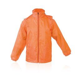 Impermeable de poliéster con capucha y bolsillos laterales Naranja XL/XX