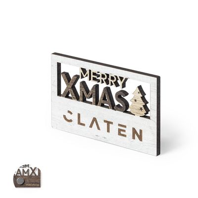 Imán Merry Christmas de Madera