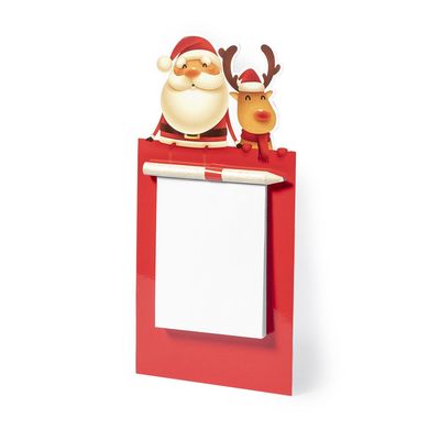 Imán navideño con notas y lápiz
