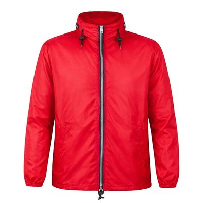 Impermeable de poliéster capucha y bajo ajustables Roj Xxl