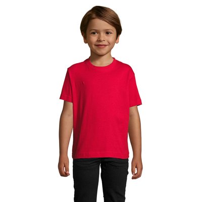 Camiseta Algodón Niño 190g Rojo XL