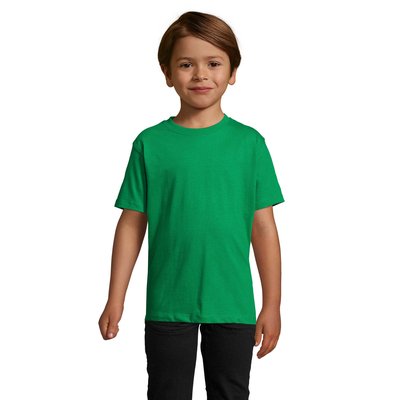 Camiseta Algodón Niño 190g Verde L