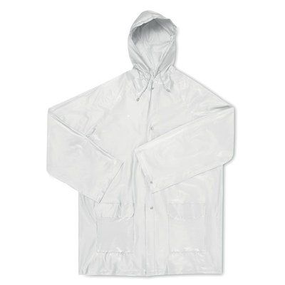 Impermeable de EVA Majestic con capucha y bolsillos Transparente
