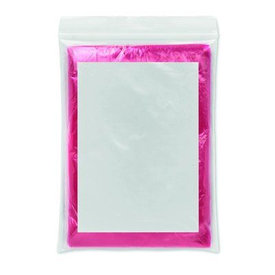 Impermeable plegable en bolsa de plástico transparente