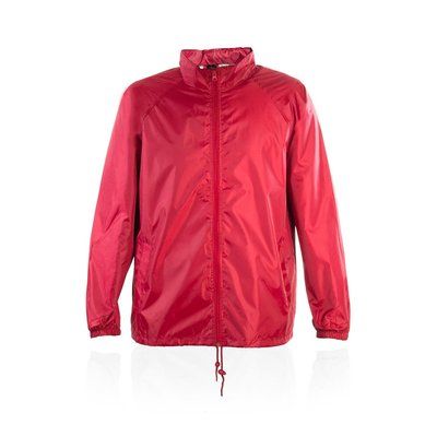 Impermeable Poliéster 210T Capucha Roj M