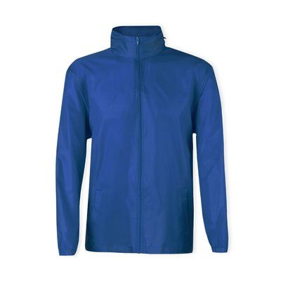 Impermeable de poliéster con capucha y bolsillos laterales Azul M/L