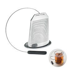 Infusor de té de acero inoxidable con placa Negro