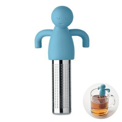 Infusor de té para té a granel de acero Azul Bebé