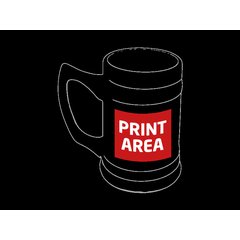 Jarra Cerámica para Sublimación 575ml Pack 20 | Cara izquierda | 65 x 55