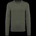Jersey Punto cuello de pico hombre Green Marble Heather L
