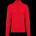 Jersey 1/4 cremallera hombre entallado Red S