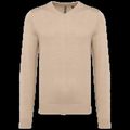 Jersey Punto cuello de pico hombre Beige Heather L