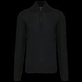 Jersey 1/4 cremallera hombre entallado Black Xxl