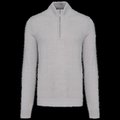 Jersey 1/4 cremallera hombre entallado Grey Melange XXL