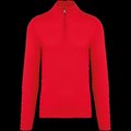 Jersey 1/4 cremallera hombre entallado Red L