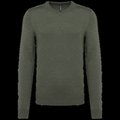 Jersey Punto cuello de pico hombre Green Marble Heather M