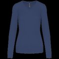 Jersey de punto cuello de pico para mujer Deep Blue Xs