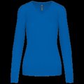 Jersey de punto cuello de pico para mujer Light Royal Blue L