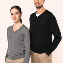 Jersey de lana merina mujer Black Xs