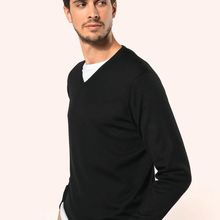 Jersey lana merina hombre Black S