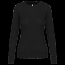 Jersey cuello redondo mujer Black Xs