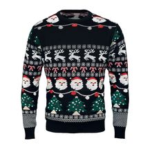 Jersey Navidad con luces LED Negro